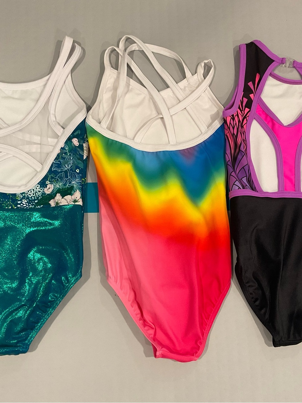 SylviaP sz8 Riley Rainbow Ombre Tank Leotard - Picture 3 of 13